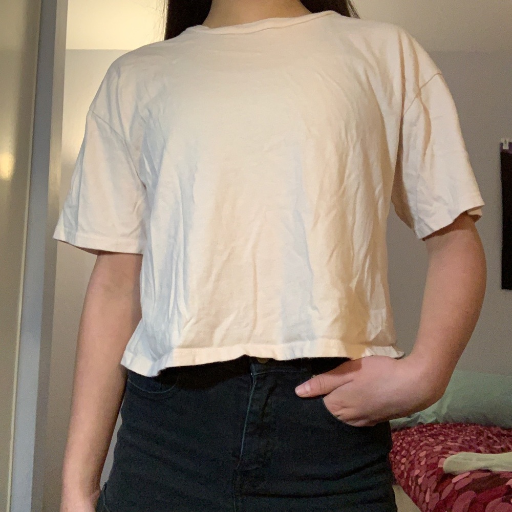Cute light pink crop top